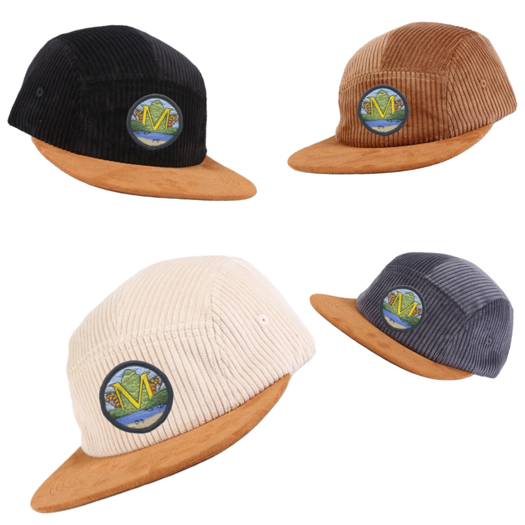 Corduroy 5 Panel Patch Hat